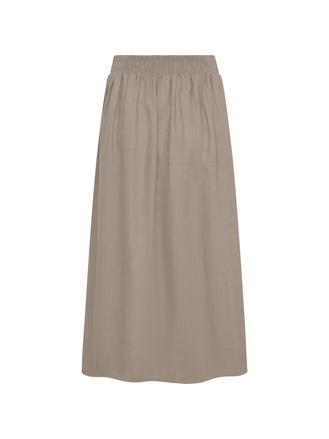 Camila Linen Midi Skirt Taupe