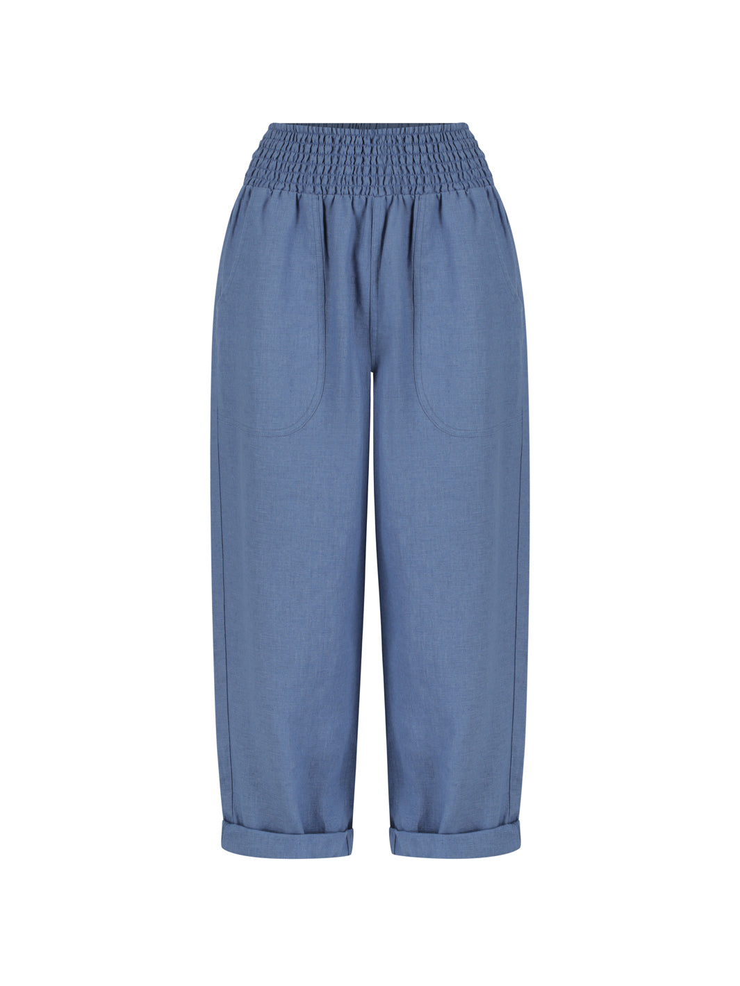 Nautical Linen Pants Aegean Blue