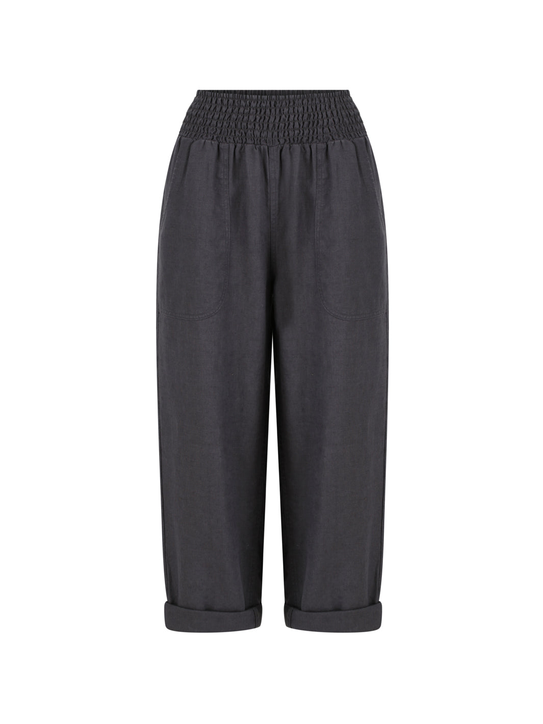 Nautical Linen Pants Charcoal