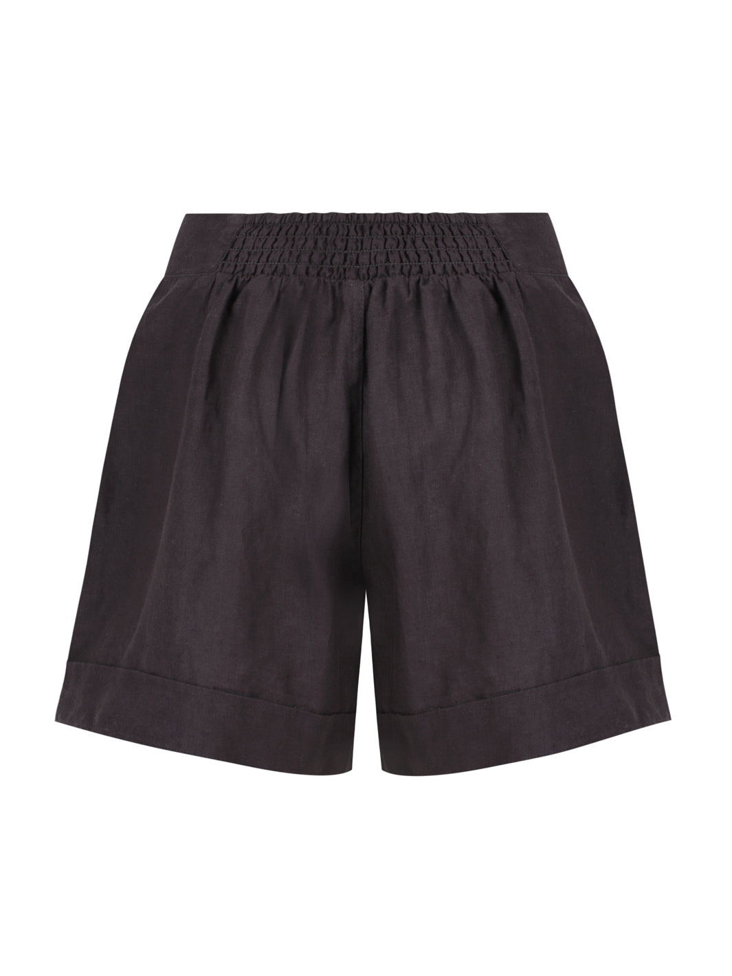 Paros French Linen Shorts Charcoal
