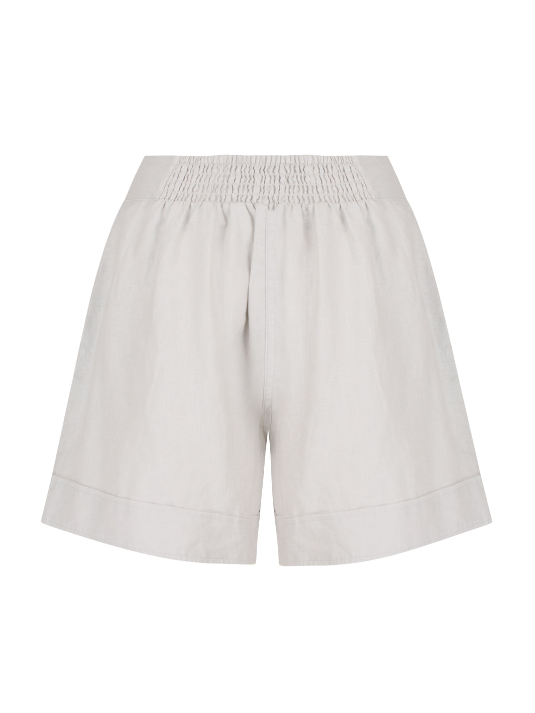 Paros French Linen Shorts Oyster