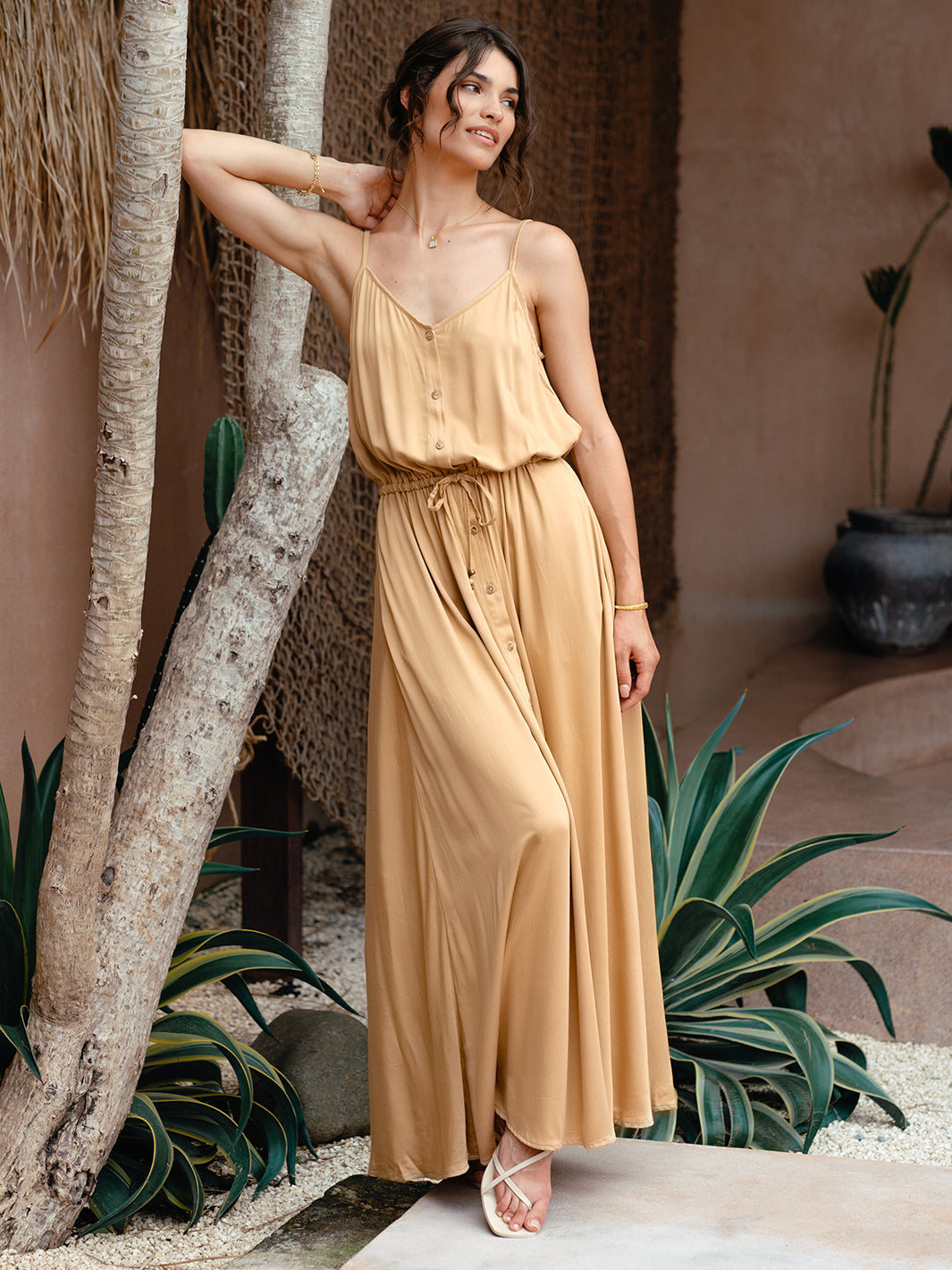 Persia Ecovero™ Dress Camel | LENZING™ Ecovero™ Dress – Nomad the