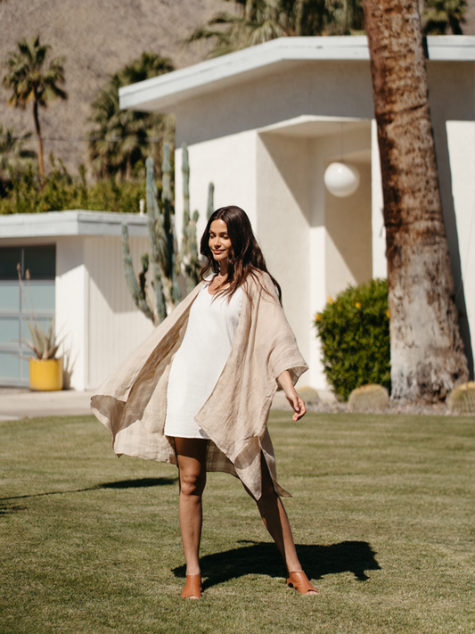 Barbados Linen Kimono Oat