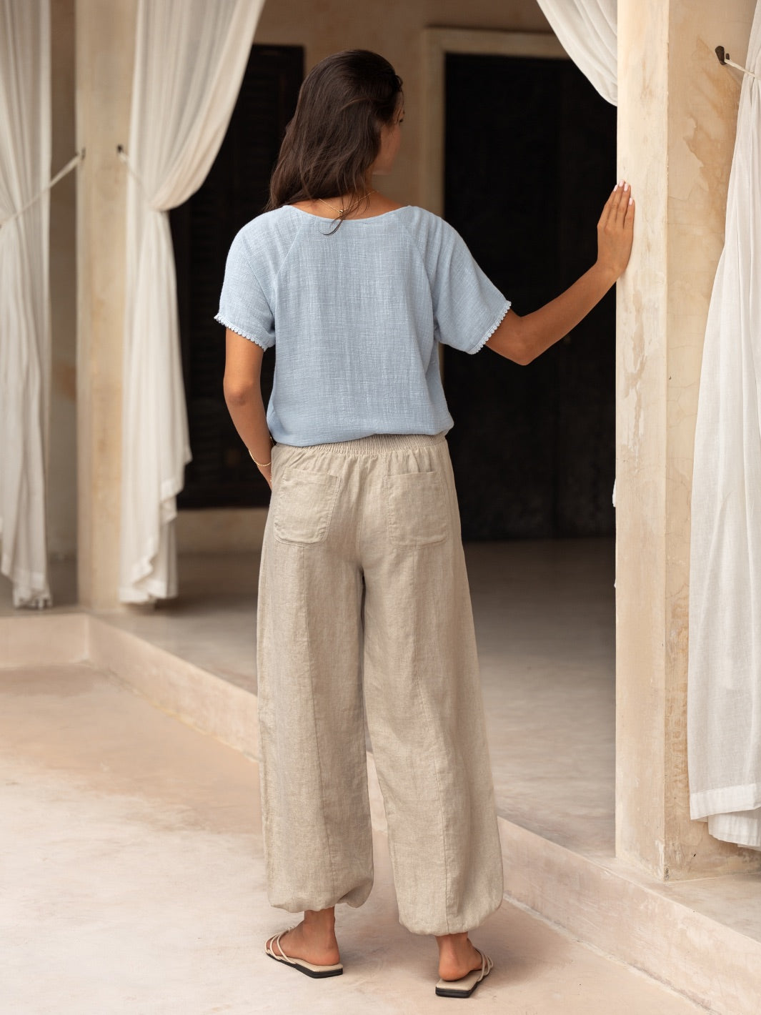 Malibu Linen Pants Flax