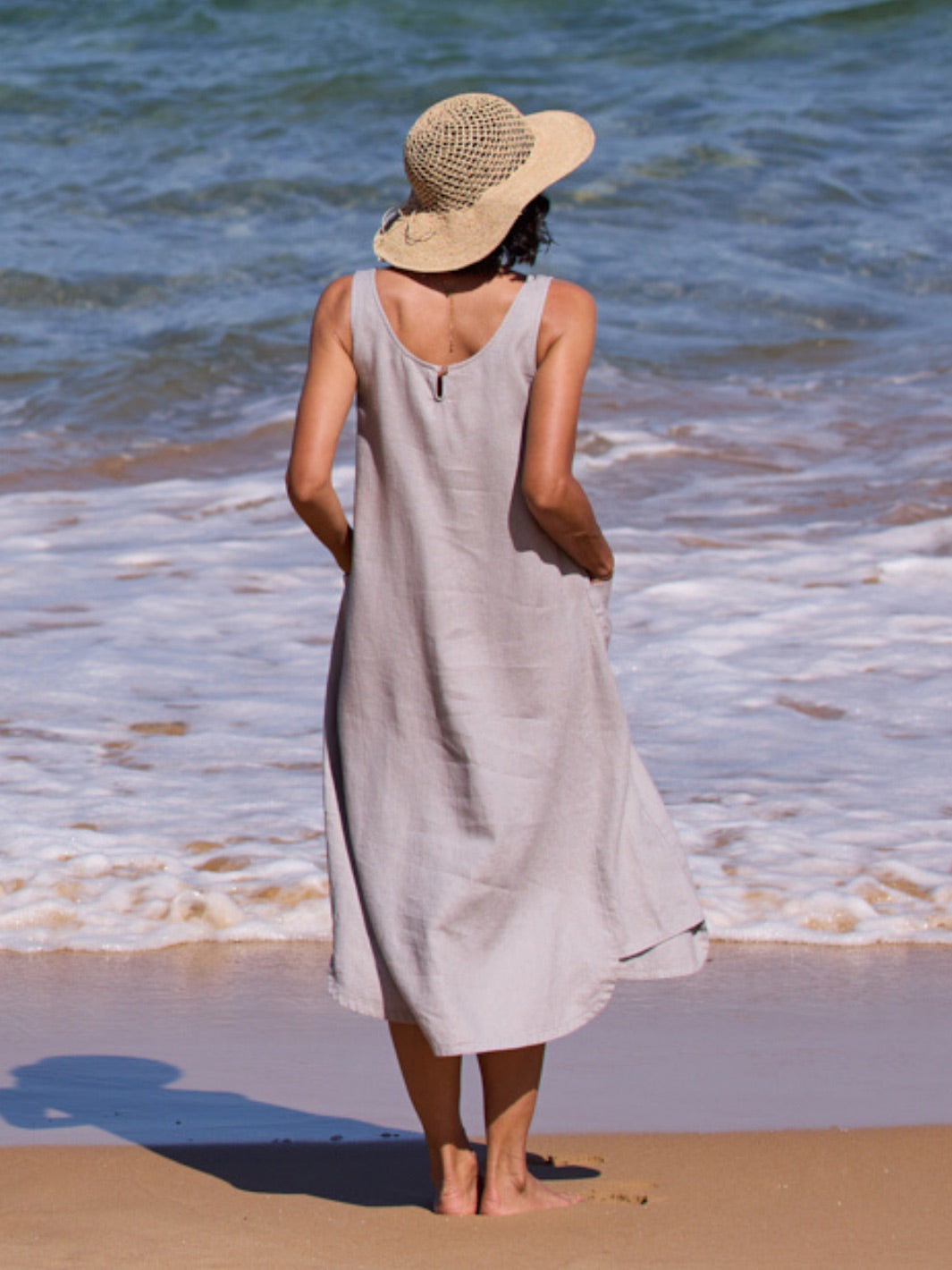 Laurel French Linen Dress Fog