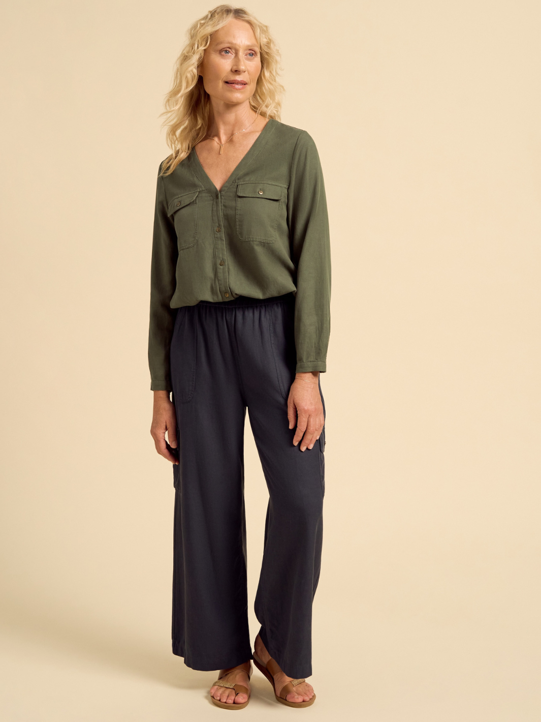 Yves Cargo Top Olive