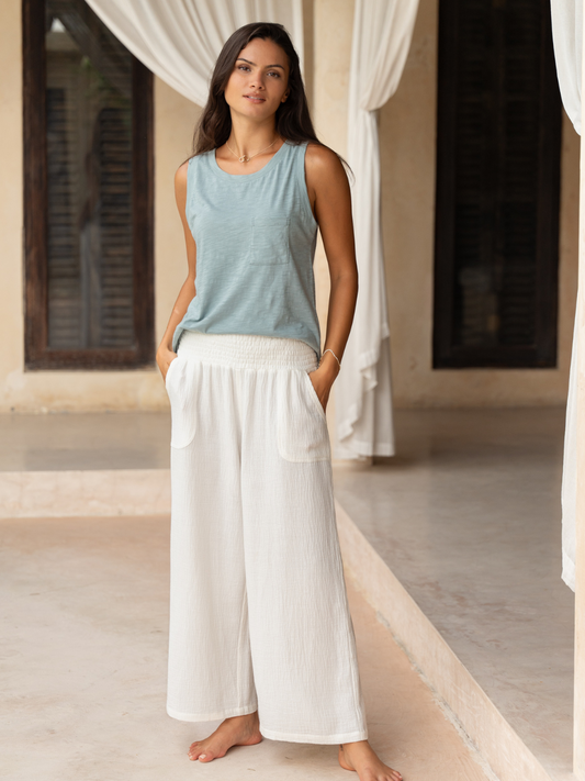 Bahama ¾ Cotton Pants Coconut