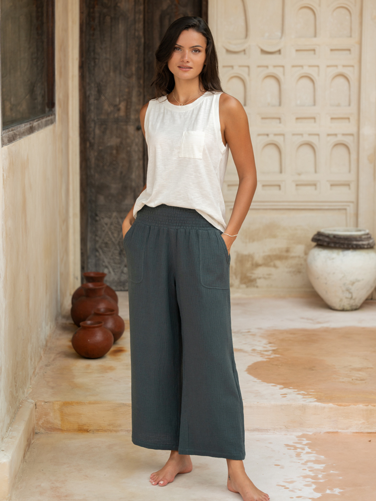 Bahama ¾ Cotton Pants Charcoal