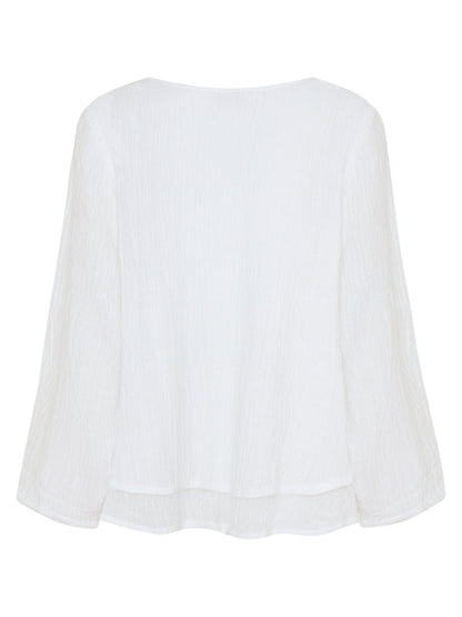 Image features Viola Linen Top in White