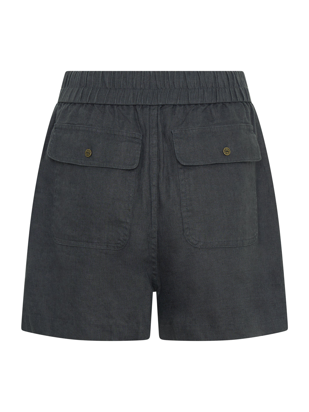 Anika French Linen Shorts Charcoal