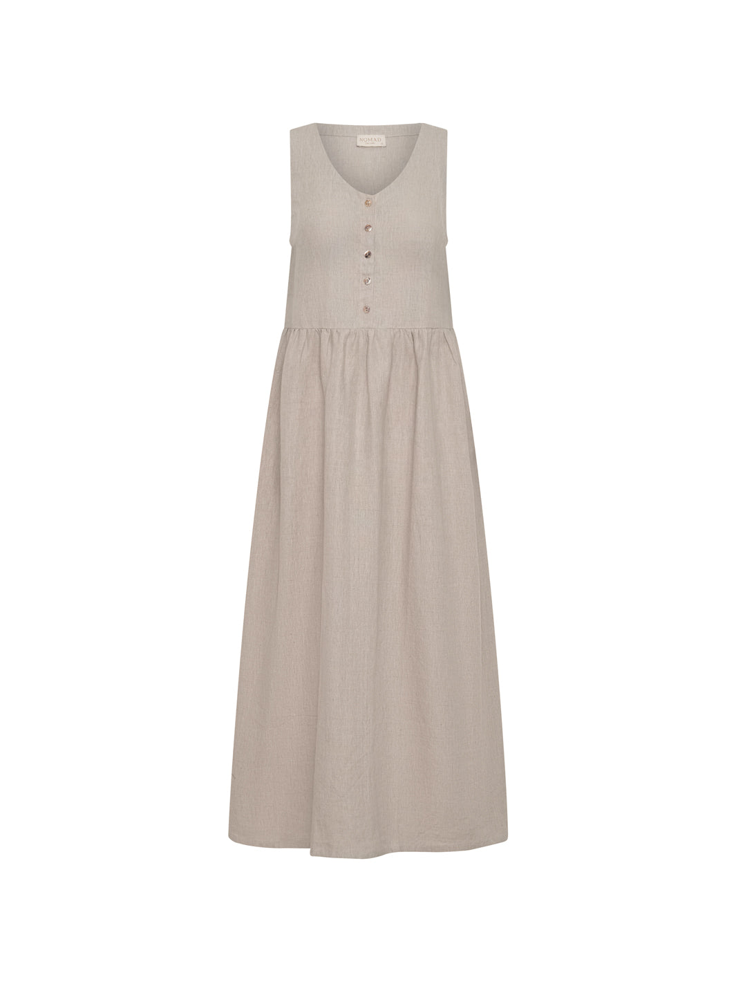 Saffron Linen Maxi Dress Flax