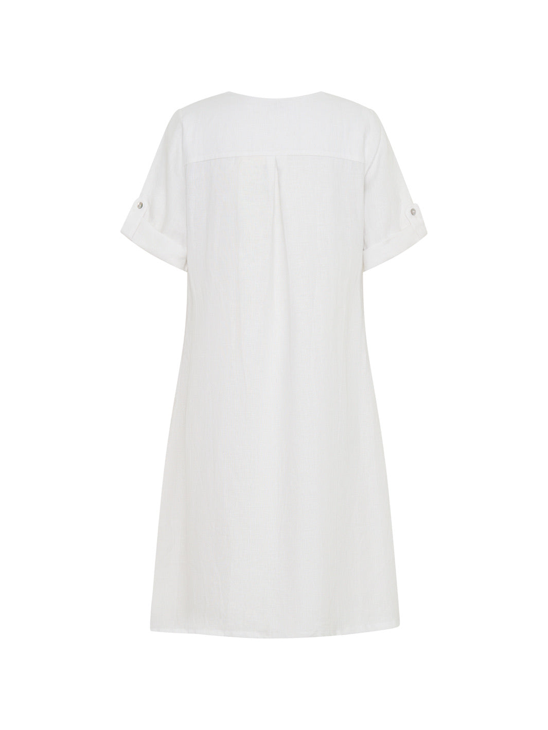 Elyse French Linen Midi Dress White