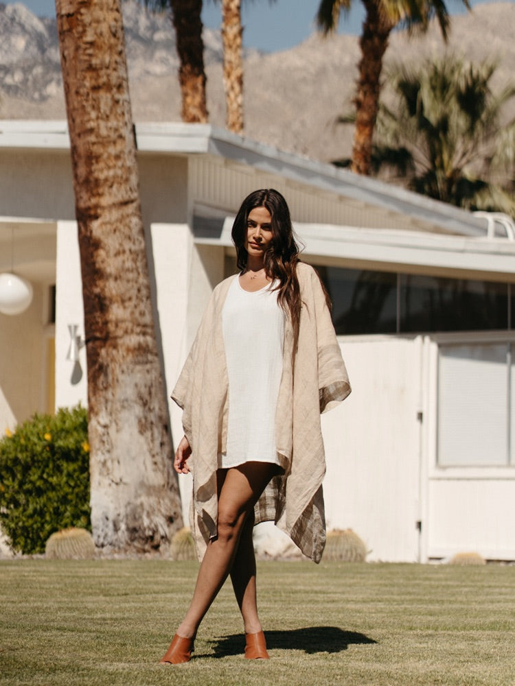 Barbados Linen Kimono Oat