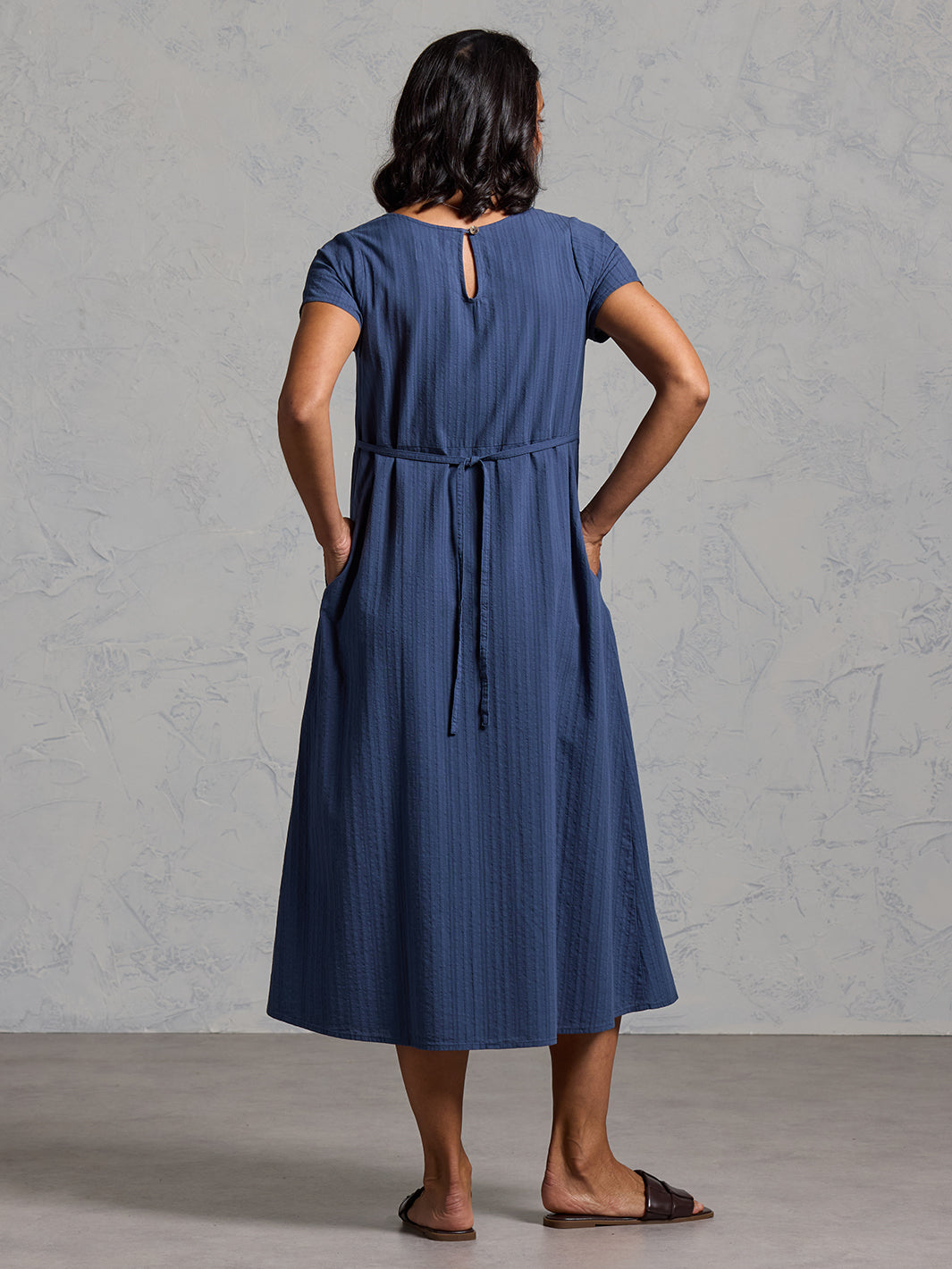 Bettina Organic Cotton Dress Navy