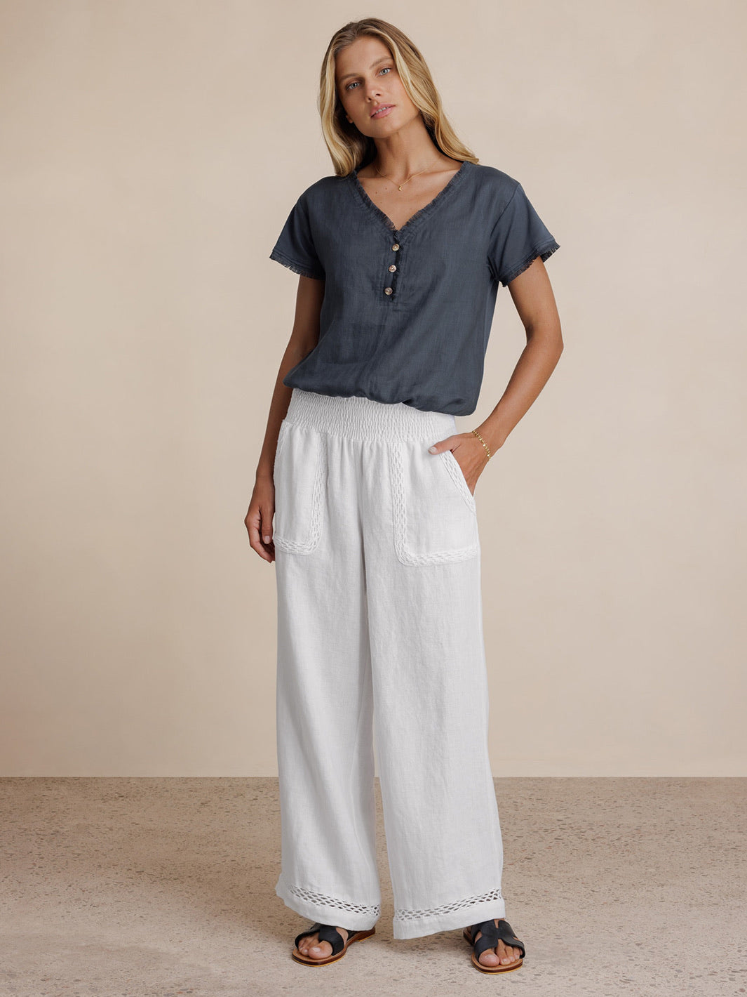 Cebu Linen Pants White