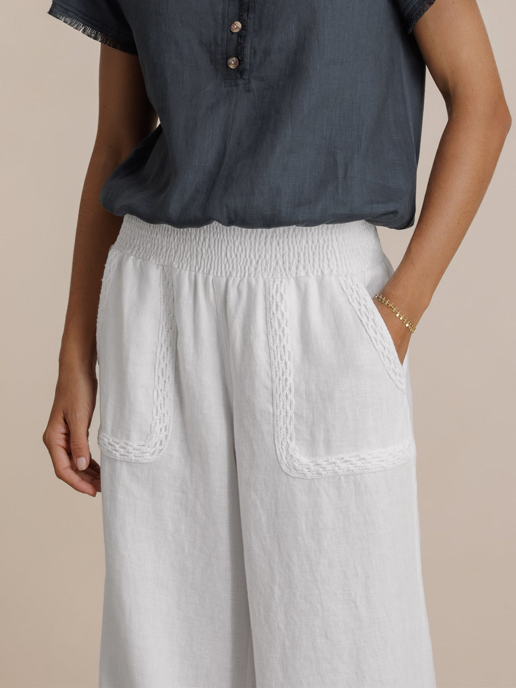 Cebu Linen Pants White