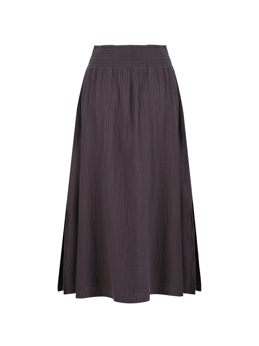 Chania Cotton Skirt Charcoal