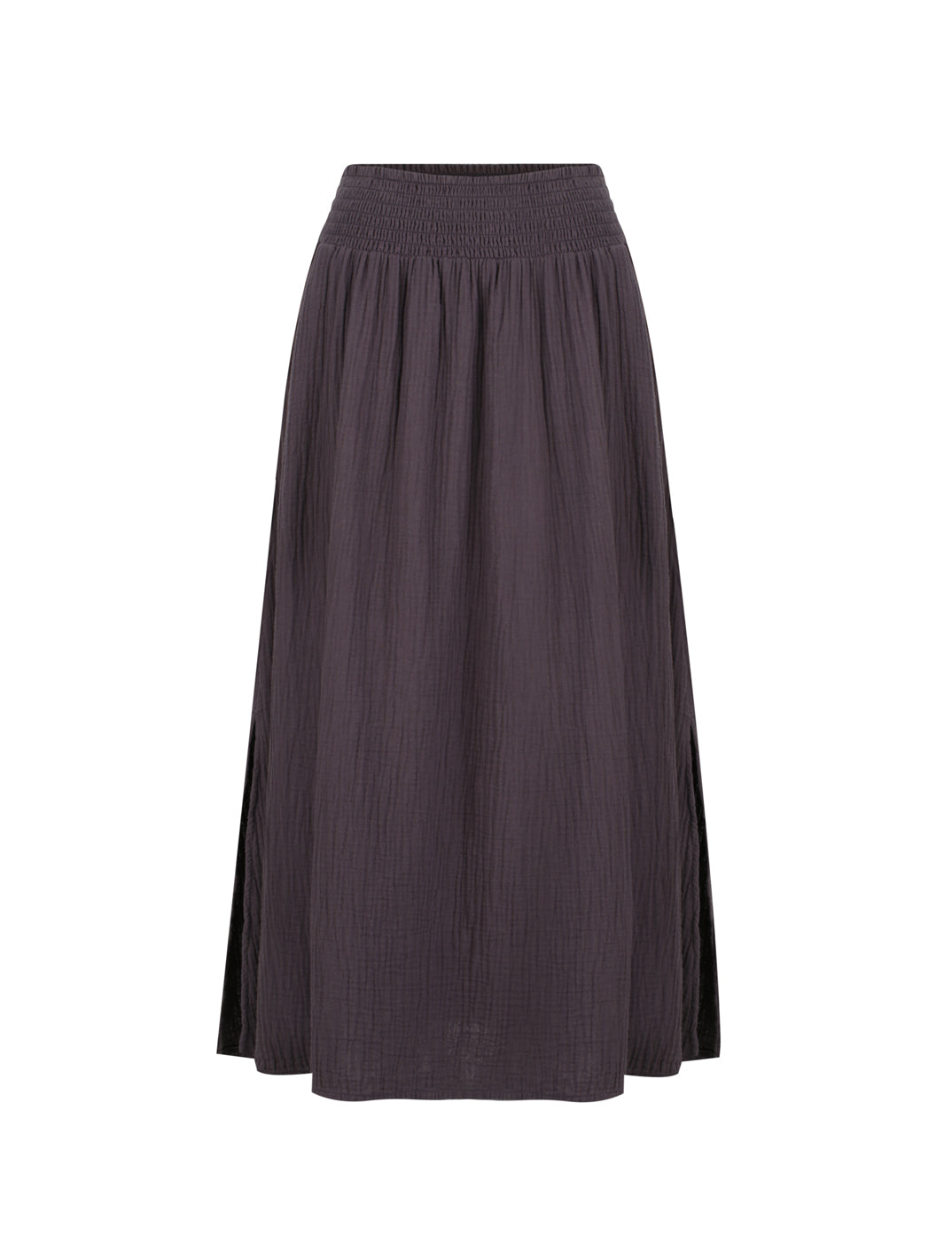 Chania Cotton Skirt Charcoal