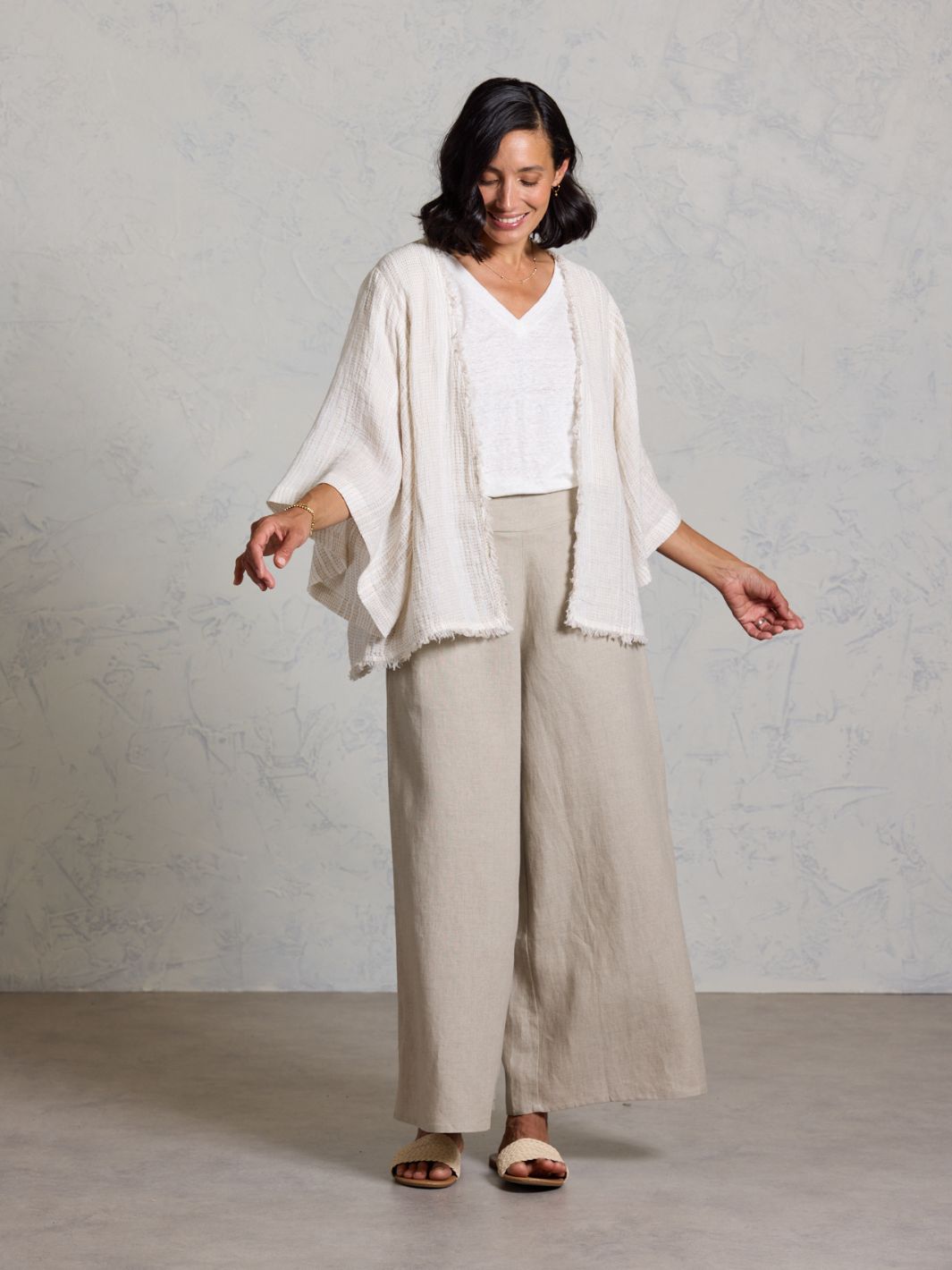 Coastal Linen Shrug Sand Dune