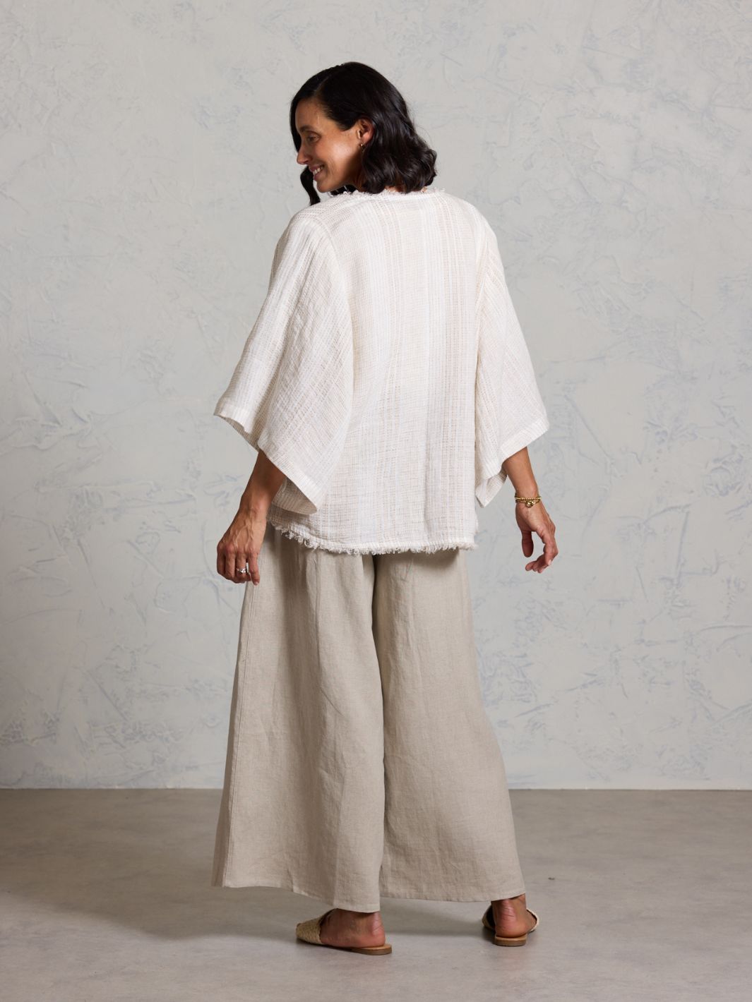 Coastal Linen Shrug Sand Dune