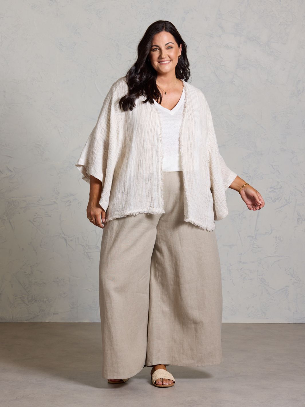 Coastal Linen Shrug Sand Dune