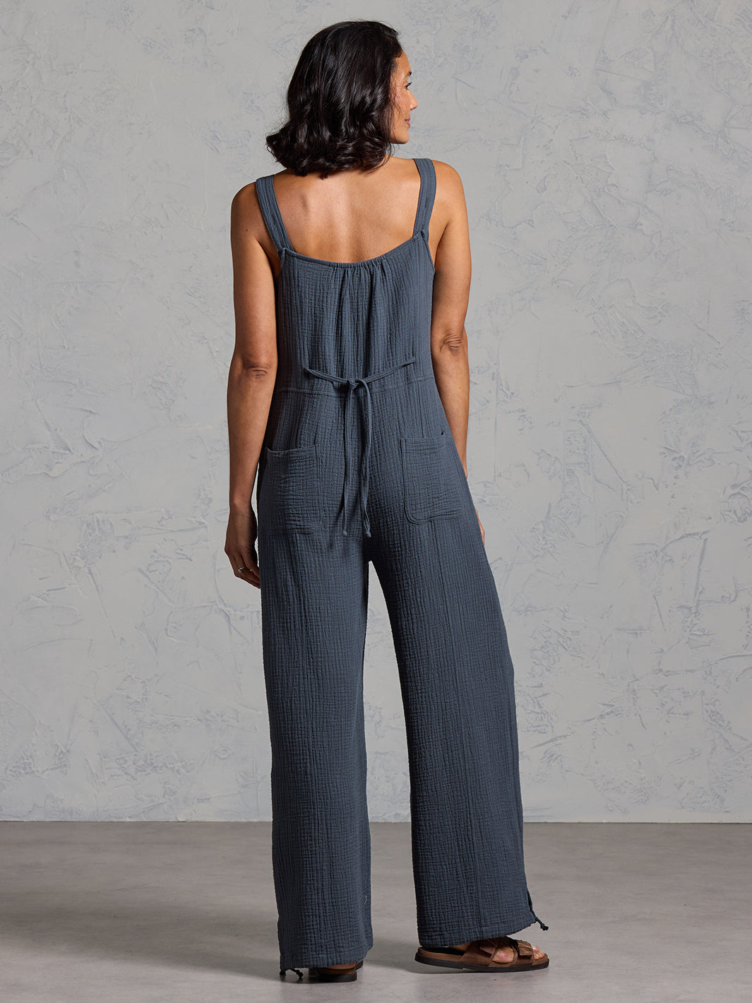 Fiesta Organic Cotton Jumpsuit Charcoal