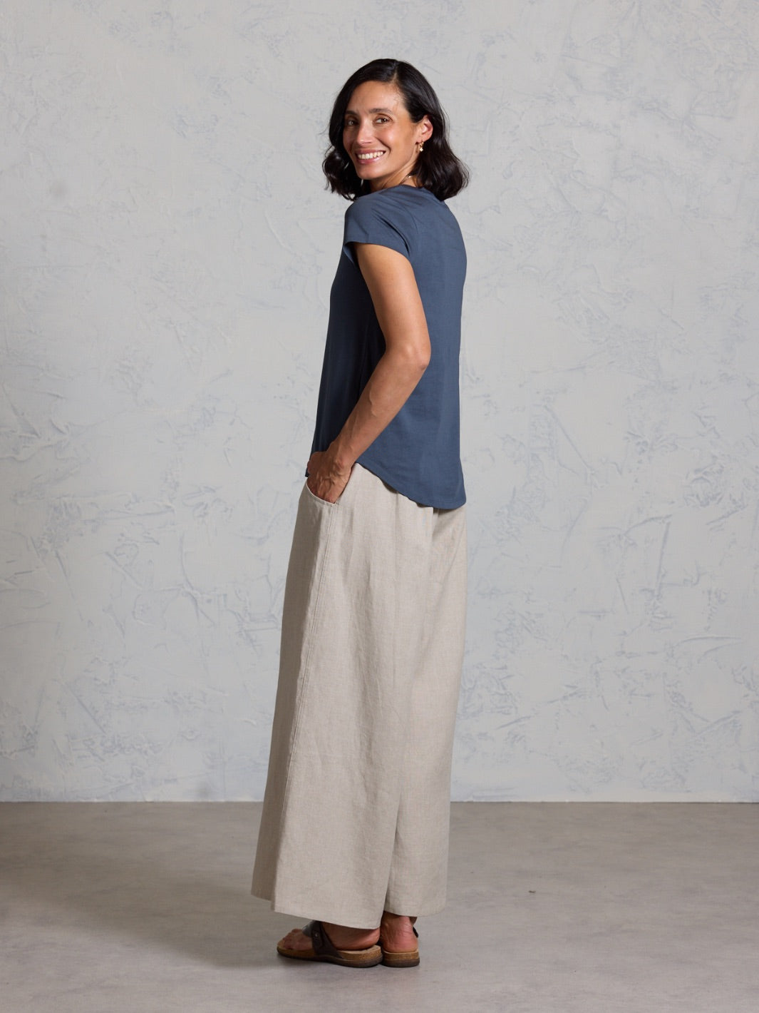 Leura Cotton T-Shirt Charcoal