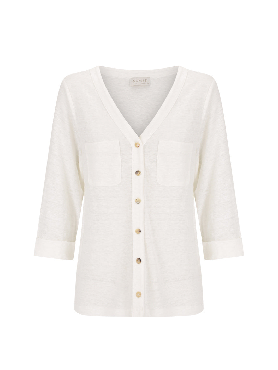 Marlee Linen Jersey Top Coconut