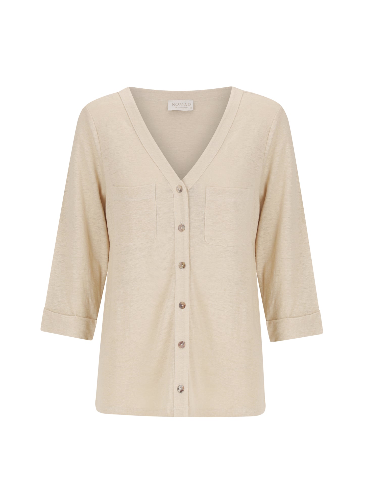 Marlee Linen Jersey Top Stone