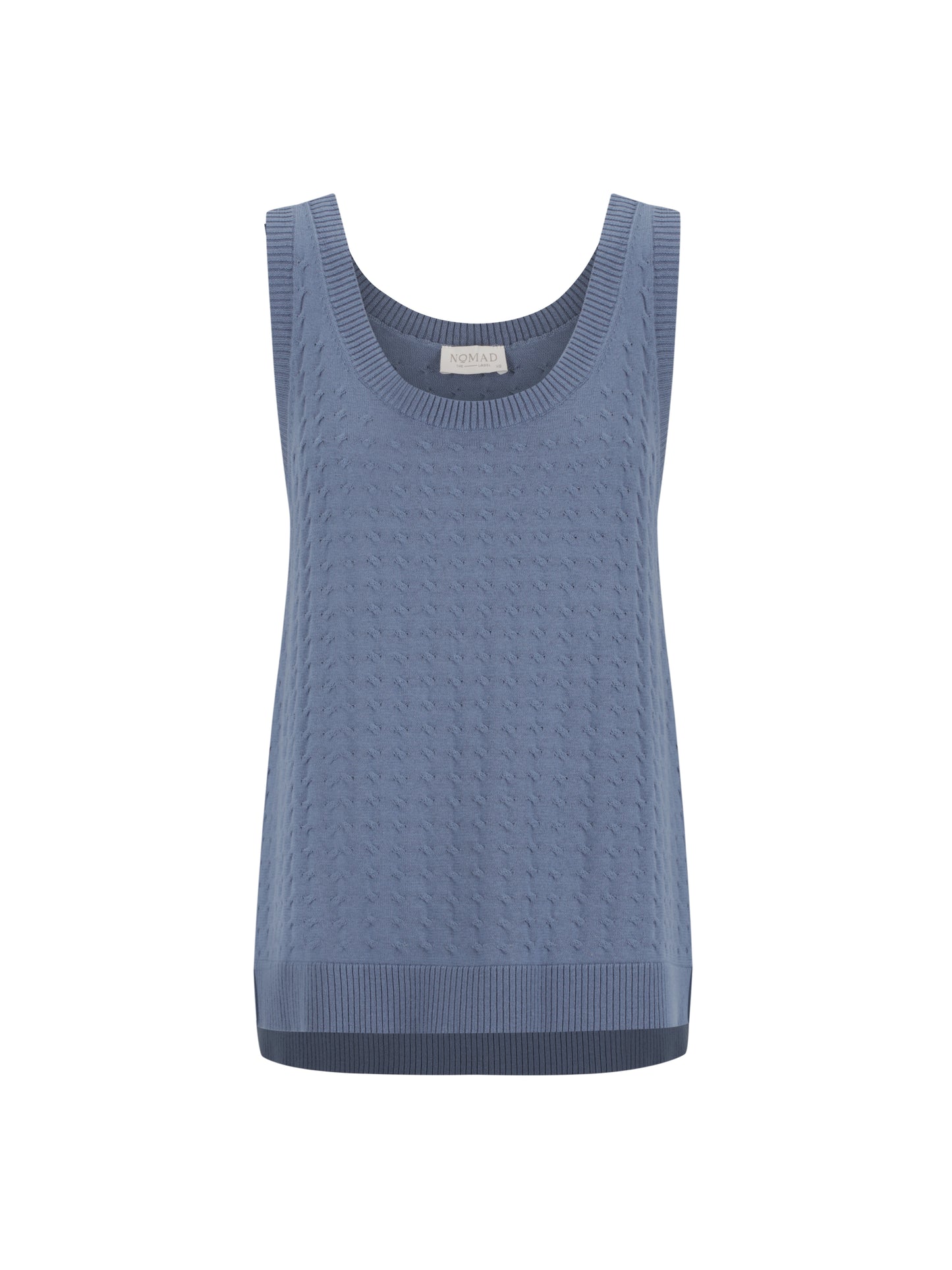Matilda Cotton Knit Top Aegean Blue