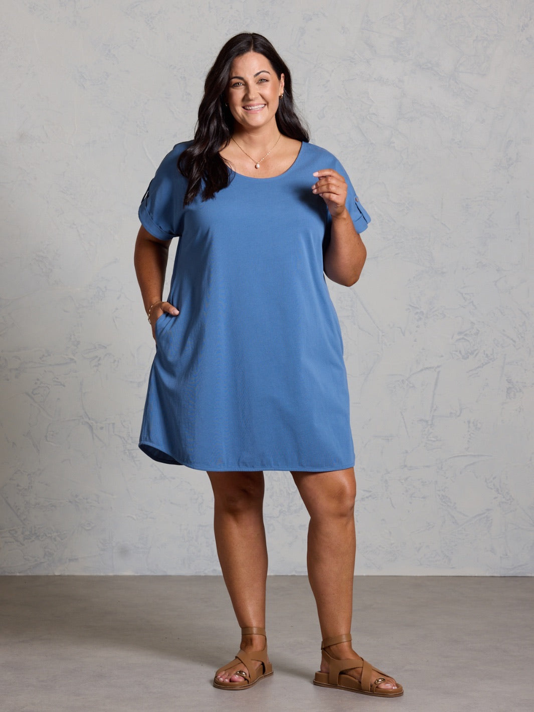 aegean blue dress Mariner Cotton Dress Aegean Blue – Nomad the Label Outlet