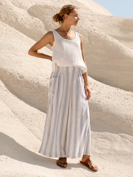 Milos Cotton Pants Azure Stripe – Nomad the Label Outlet