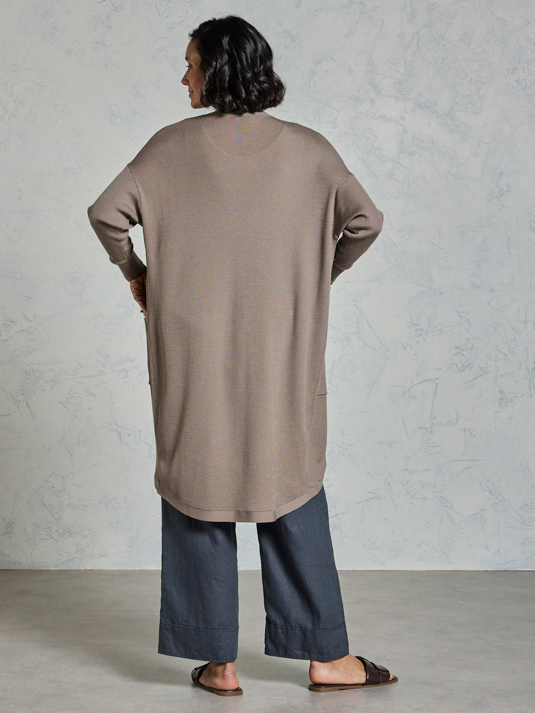 Jarrah Merino Wool Knit Cardigan Elm