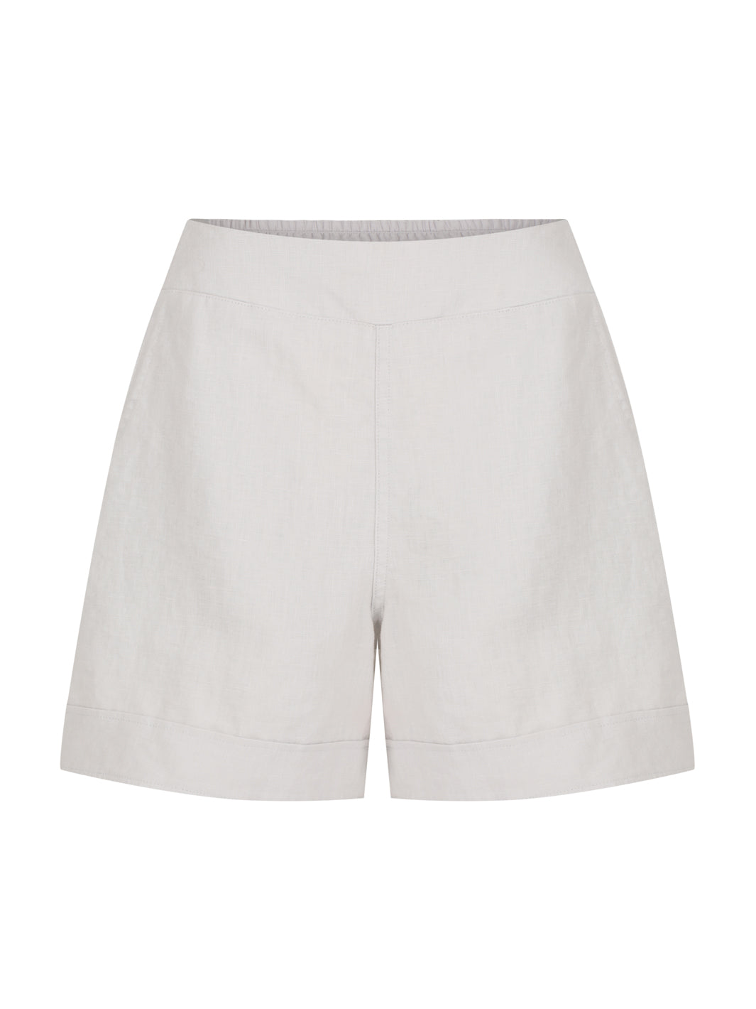 Paros French Linen Shorts Oyster