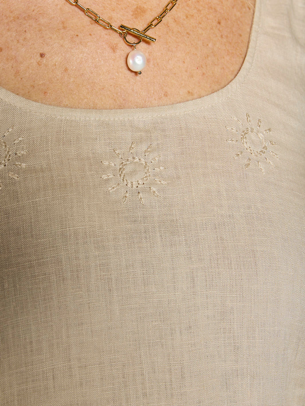 Evia Linen Top Stone