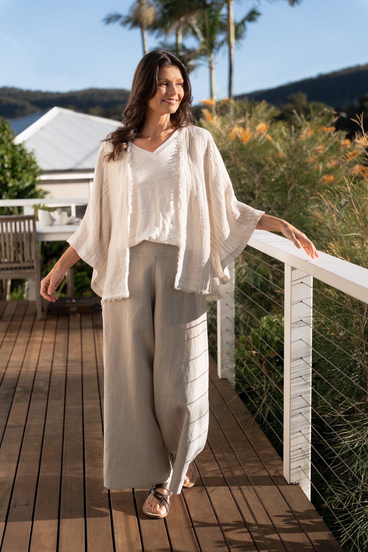 Coastal Linen Shrug Sand Dune
