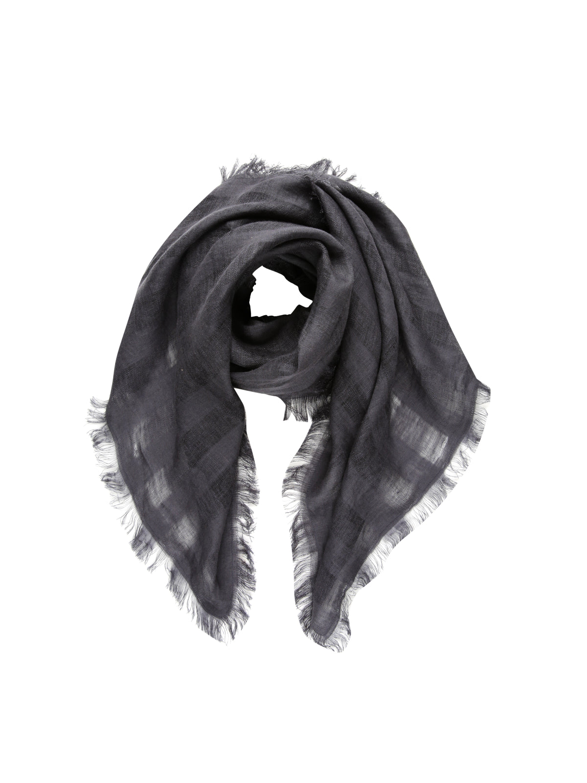 Kiama French Linen Scarf Charcoal