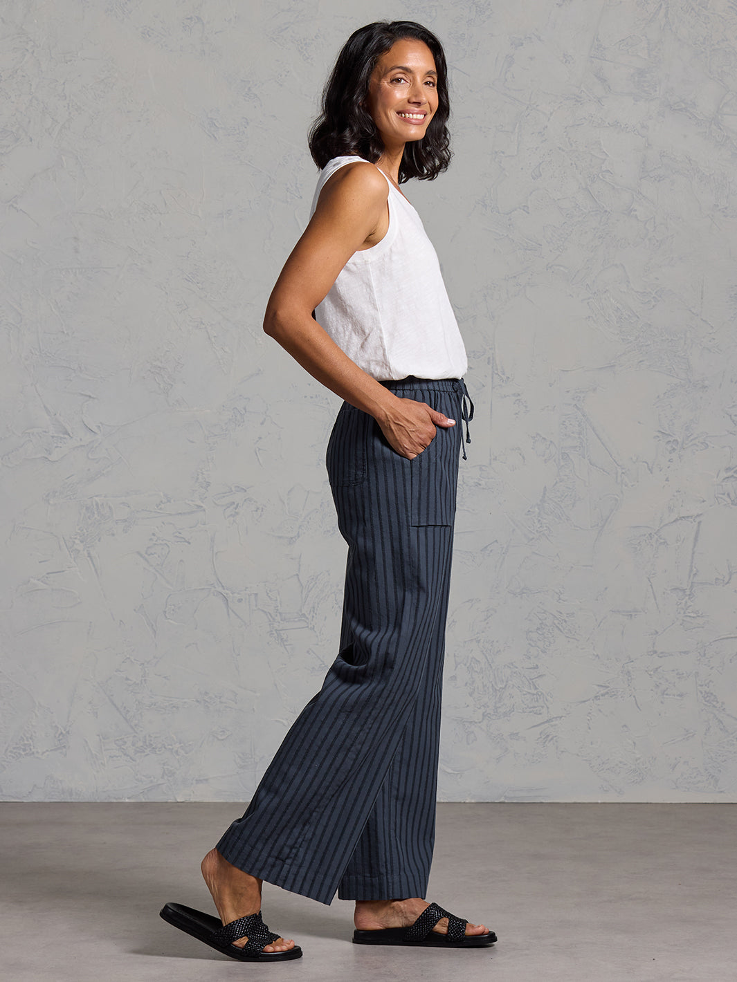 Sidari Organic Cotton Pants Charcoal