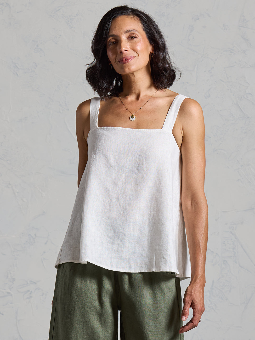 Soella French Linen Top Coconut