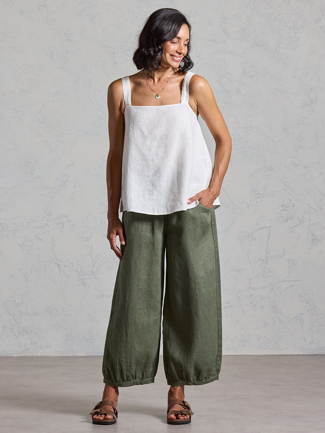 Soella French Linen Top Coconut