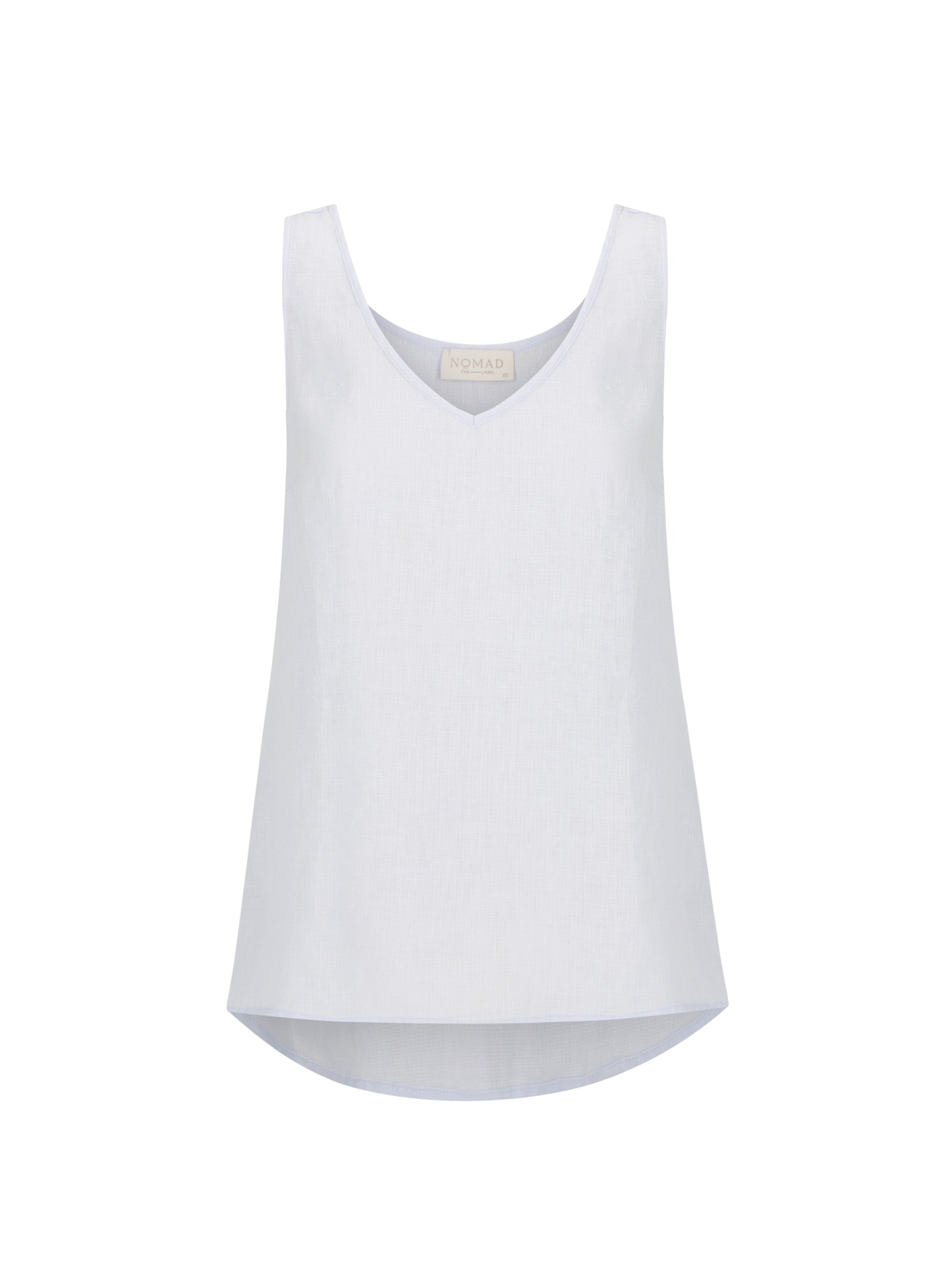 Tilba French Linen Top Serene Blue