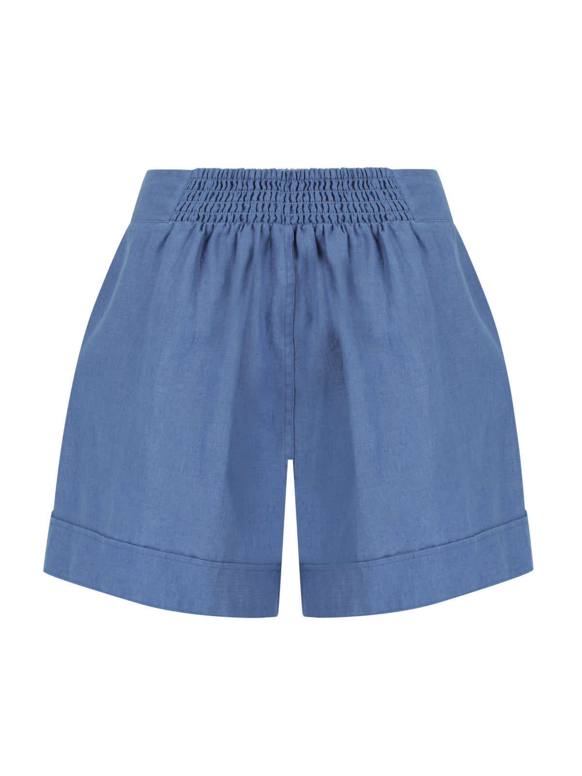 Paros French Linen Shorts Aegean Blue