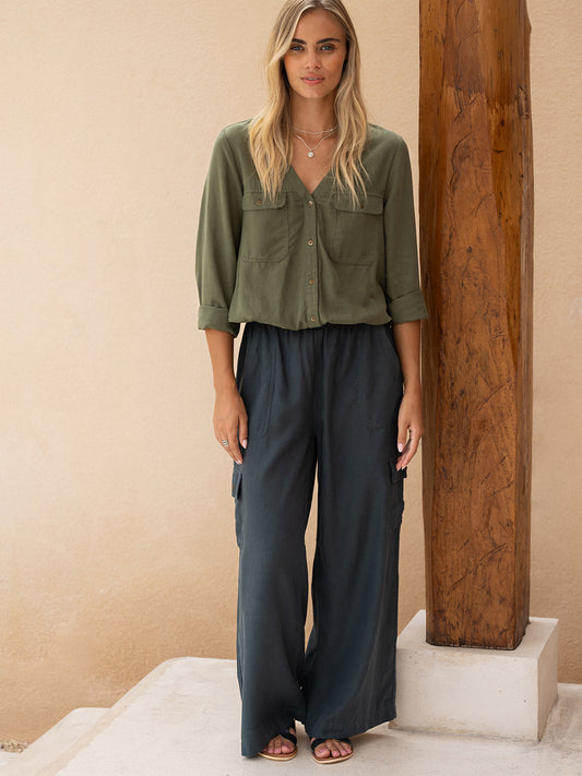 Crusoe Cargo Pants Charcoal